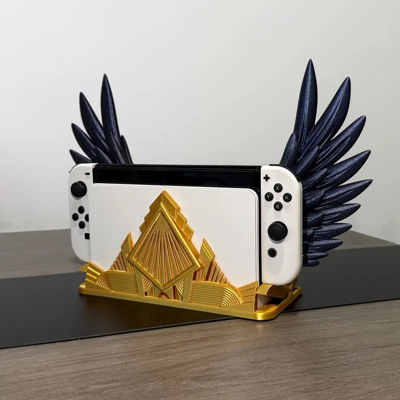 Detachable Movable Winged Gaming Console Stand - Creative Base for Displaying and Storing Gaming Consoles and Accessories - Desktop Decorative Stand for Holiday Gifts
